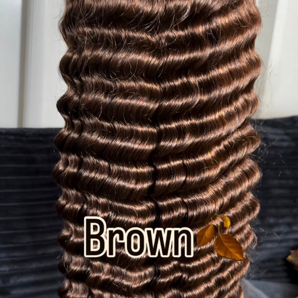 dark brown curly units